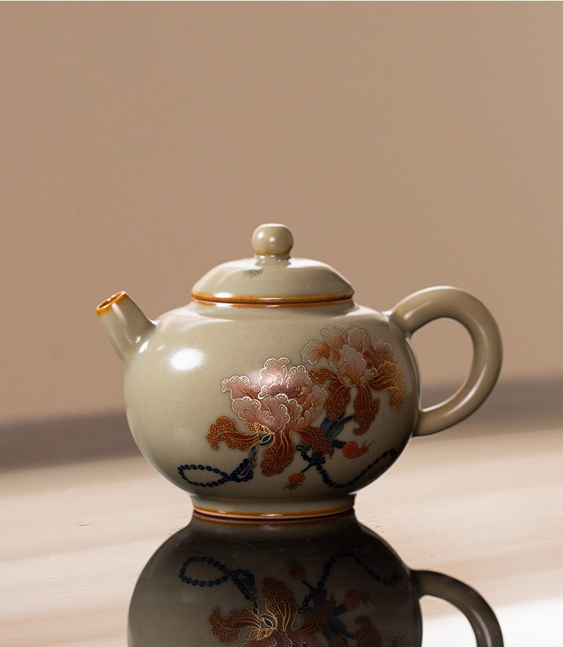 jingdezhen ru kiln powder cyan xishi teapot teapot