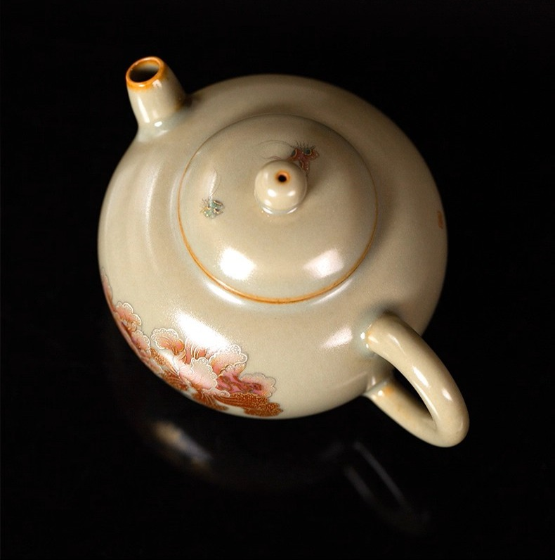 jingdezhen ru kiln powder cyan xishi teapot teapot