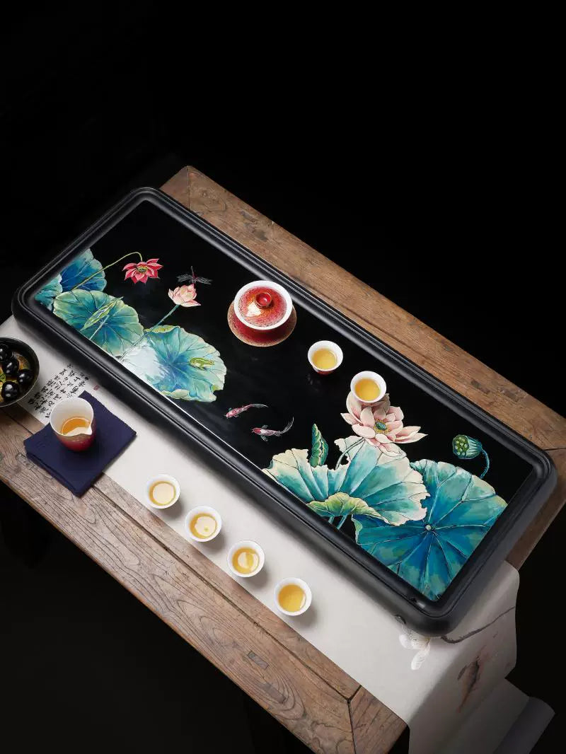 Fuzhou lacquer wet and dry tea tray
