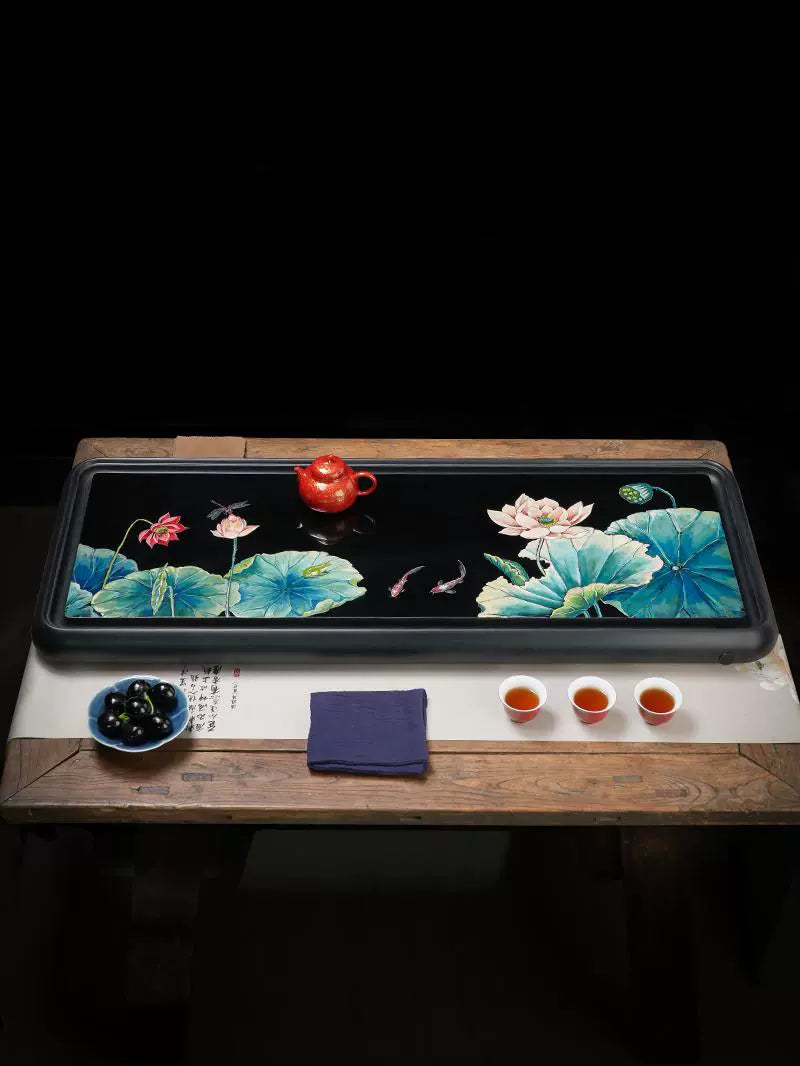 Fuzhou lacquer wet and dry tea tray